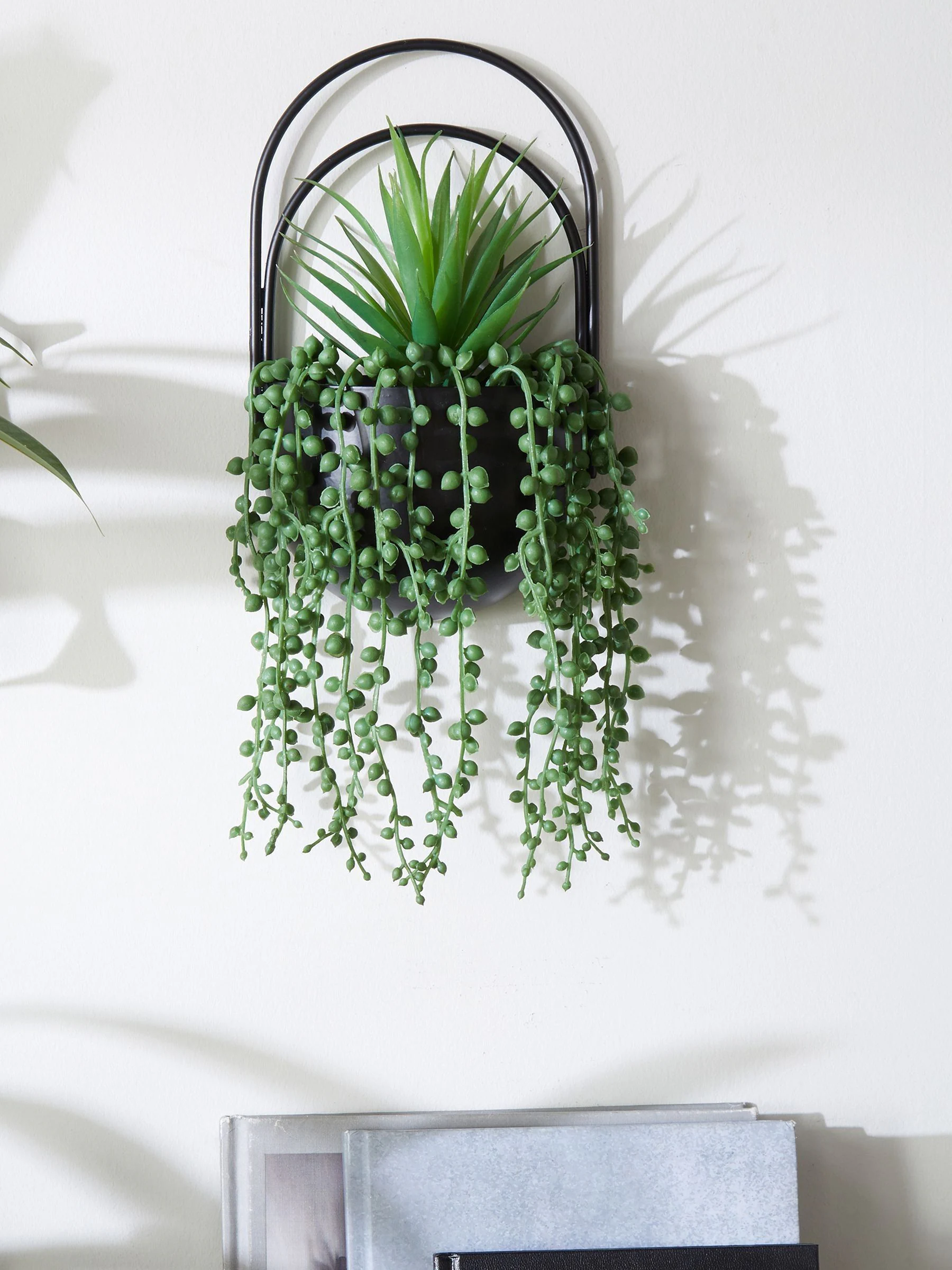Bronx wandplaquette met kunstplanten