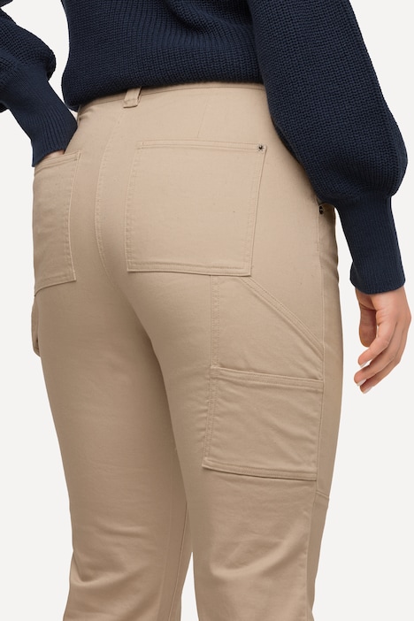 Utility-Jeans Mandy, weites, gerades Bein, Cargotasche