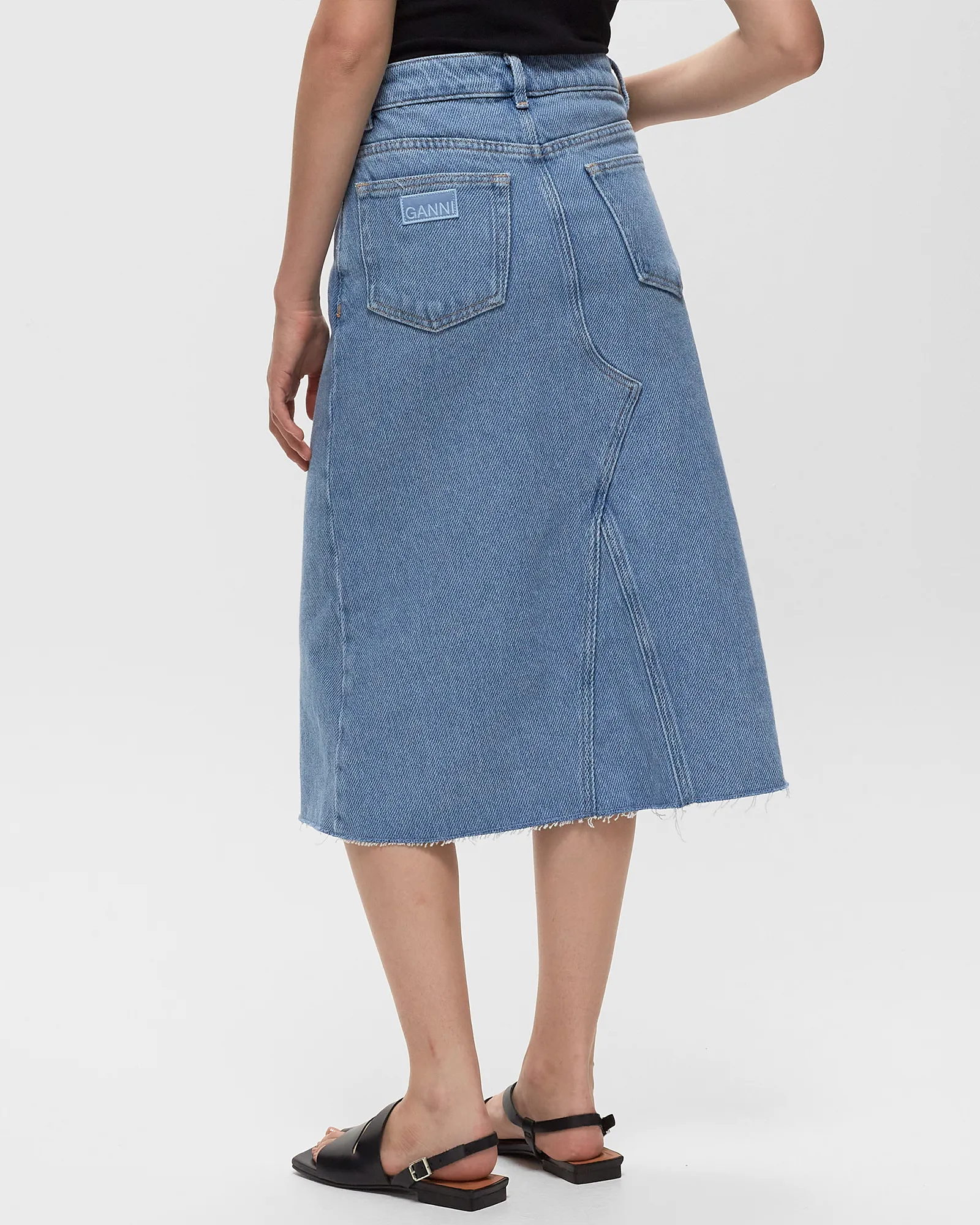 Ganni Heavy Denim Midi Skirt