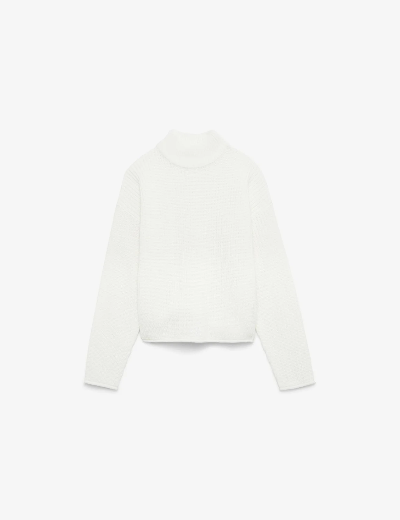 Pull en maille côtelé écru