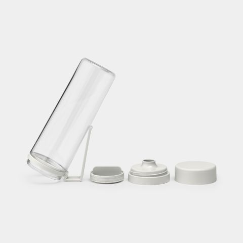 Make & Take Waterfles Met zeef 0,5 liter - Light Grey