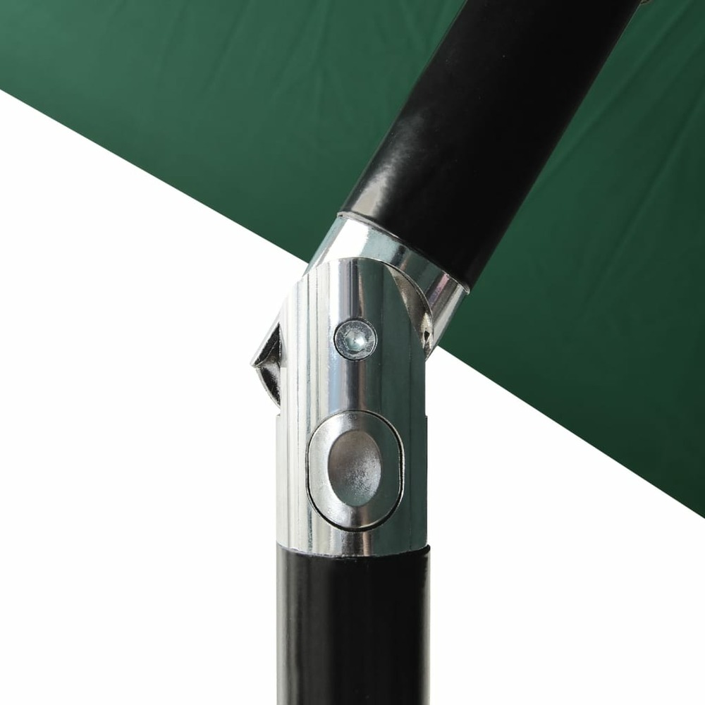 Parasol mobilier de jardin à 3 niveaux avec mât en aluminium 2 m vert