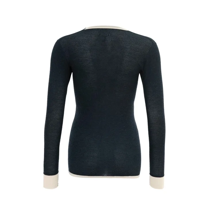 Devold Women's Wool Mesh Shirt Ink/Offwhite