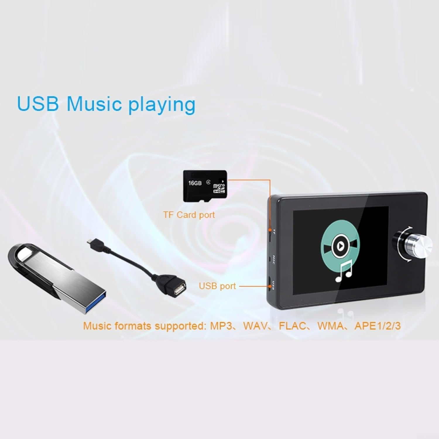 (92x57mm) Digitales Auto Radio DAB  / FM Audio Transmitter mit 3.5mm Klinke AUX / MP3 Player   2.8