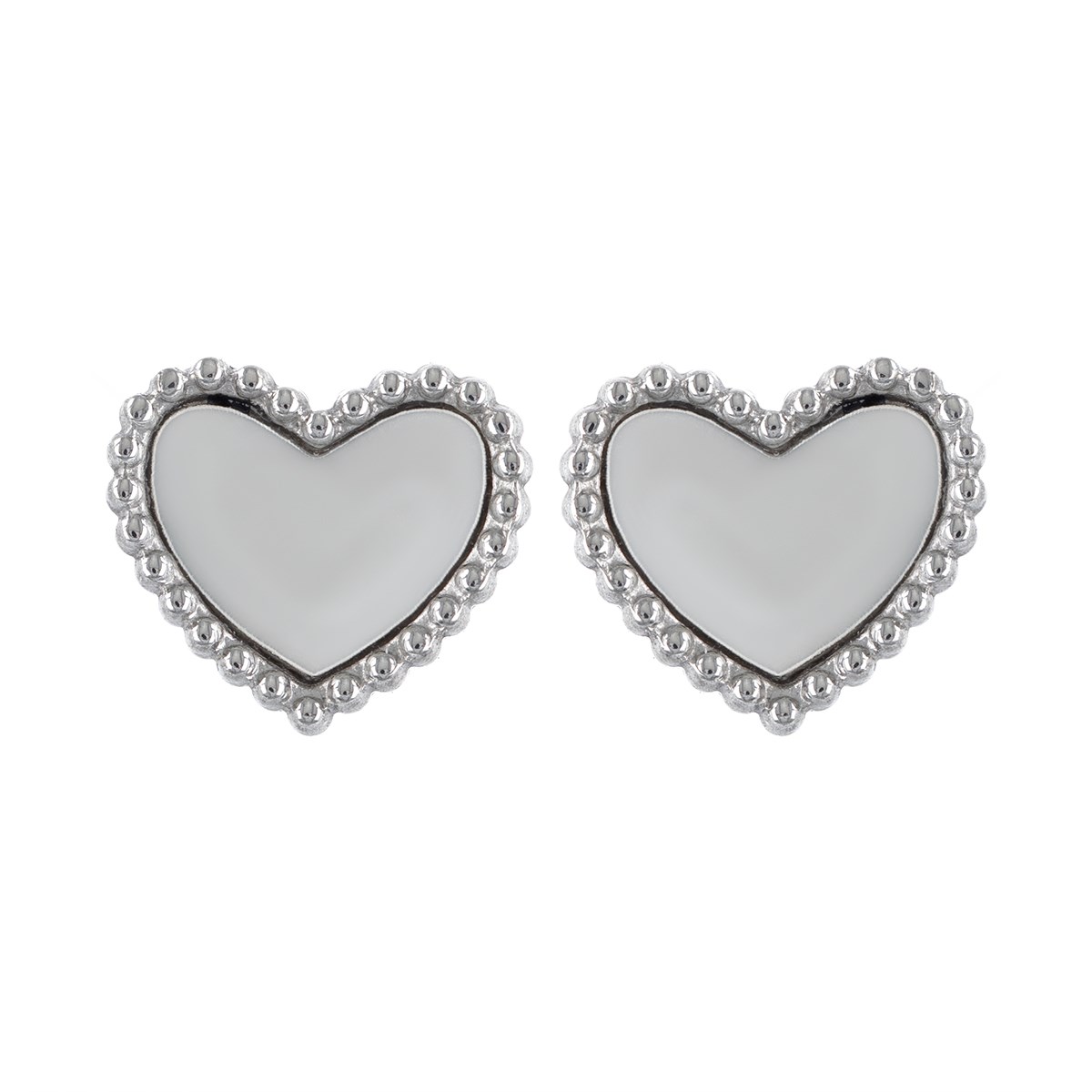 Boucles d'oreilles acier forme coeur