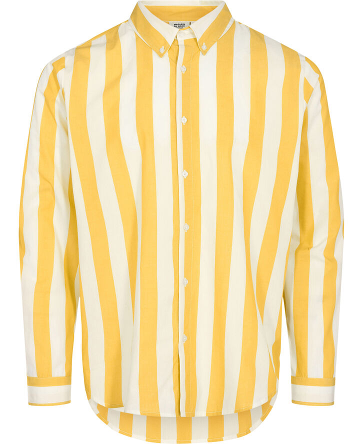 Magasin du Nord Collection Adnan resort shirt - Organic GOTS Sulphur / bright white