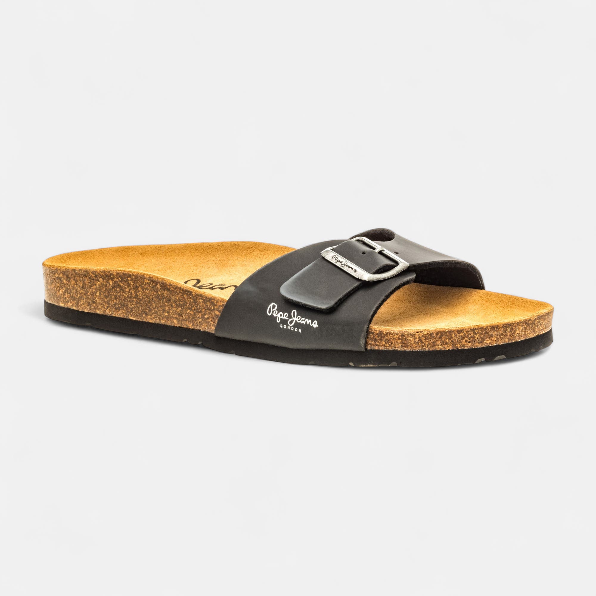 Mules semelle liège Homme noir