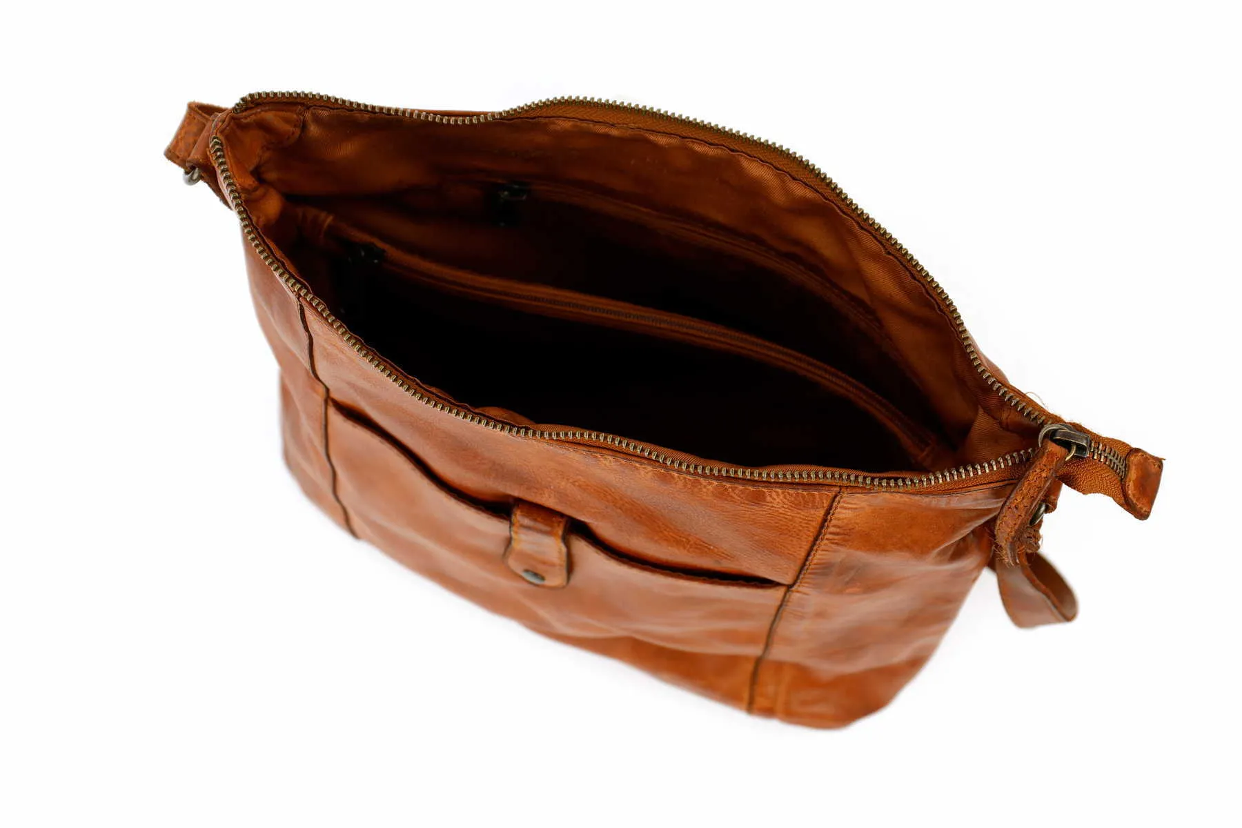 BEAR DESIGN Beuteltasche Cognac Leder