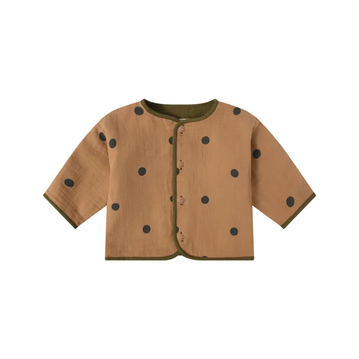 Organic Zoo Cardigan Réversible Mousseline | Vert olive