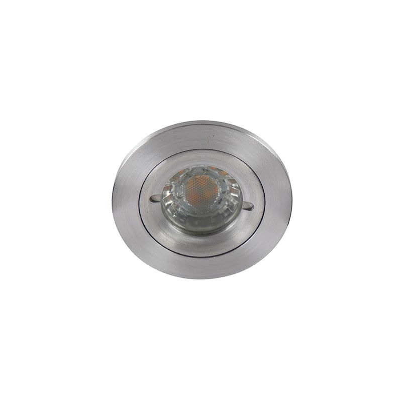 Smart inbouwspot staal rond IP44 incl. Wifi GU10 - Xena