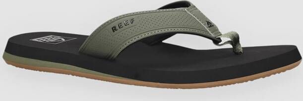 Reef The layback Black Olive Heren Slippers Teenslippers Groen