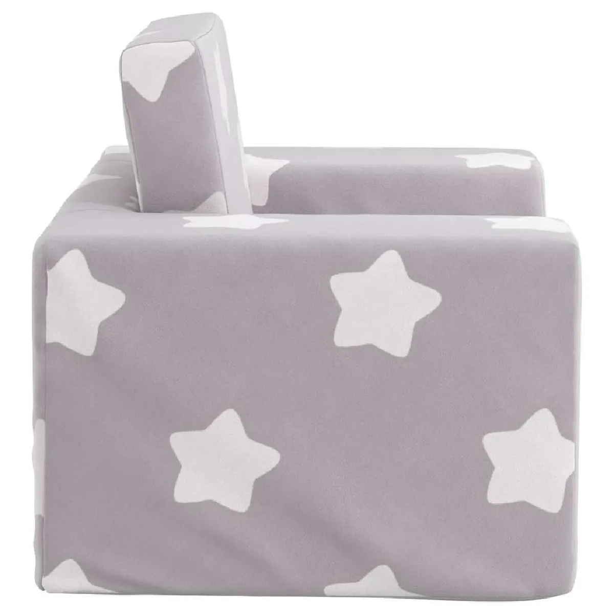 vidaXL Canapé-lit enfant Gris clair avec étoiles
