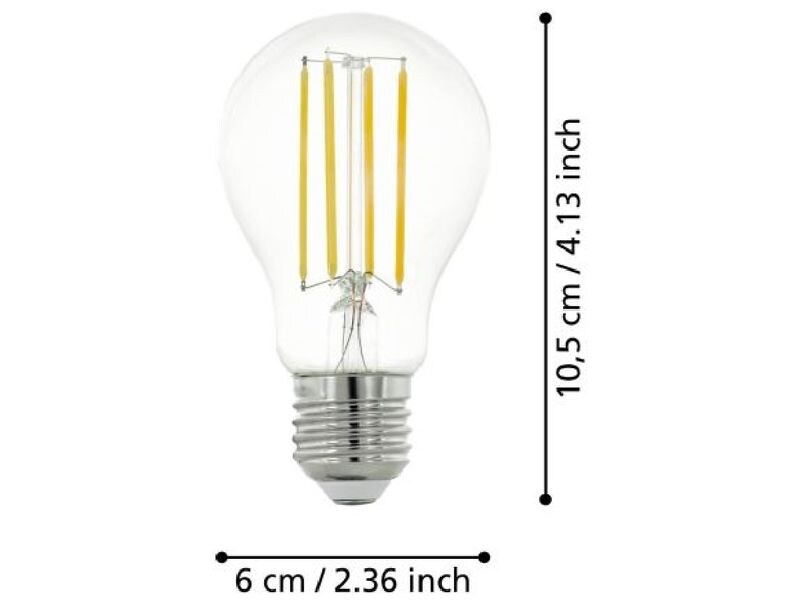 EGLO Leuchten Lampe 12 W E27 Warmweiss Filament LED-Glühbirne
