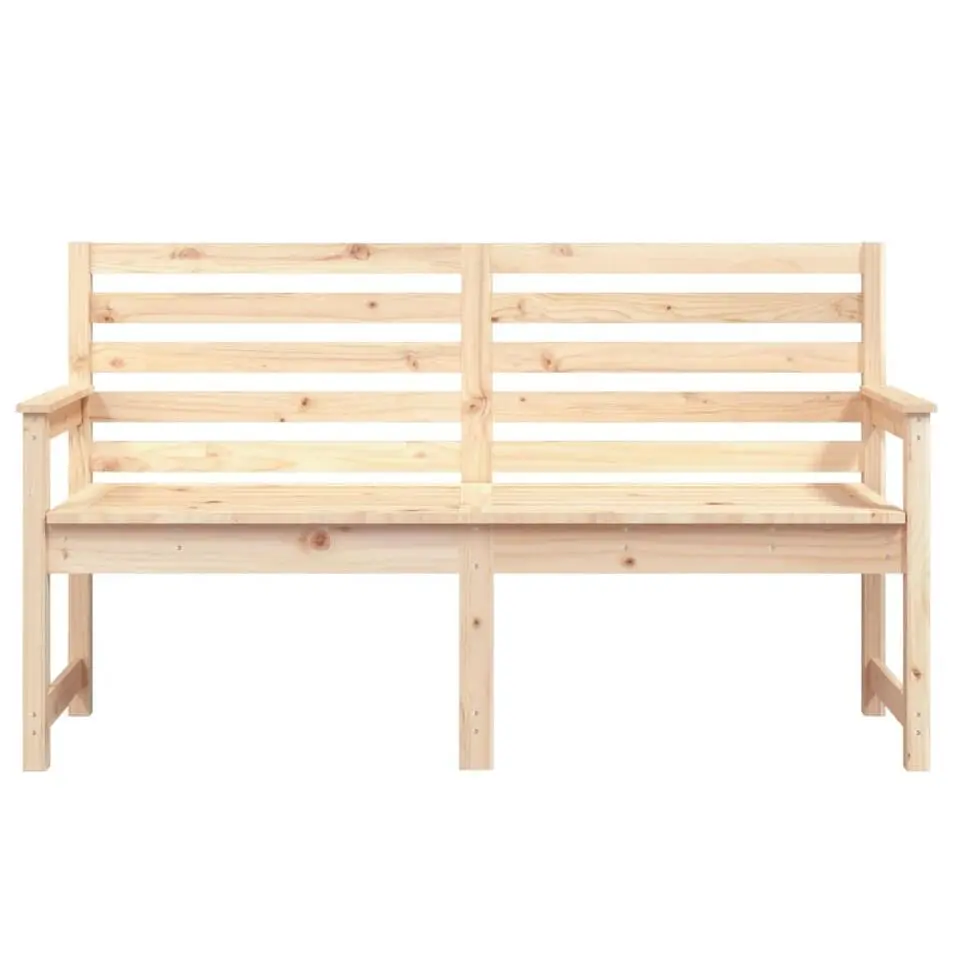 vidaXL - Tuinbank - Naturel - Massief grenenhout - 159.5x48x91.5 cm