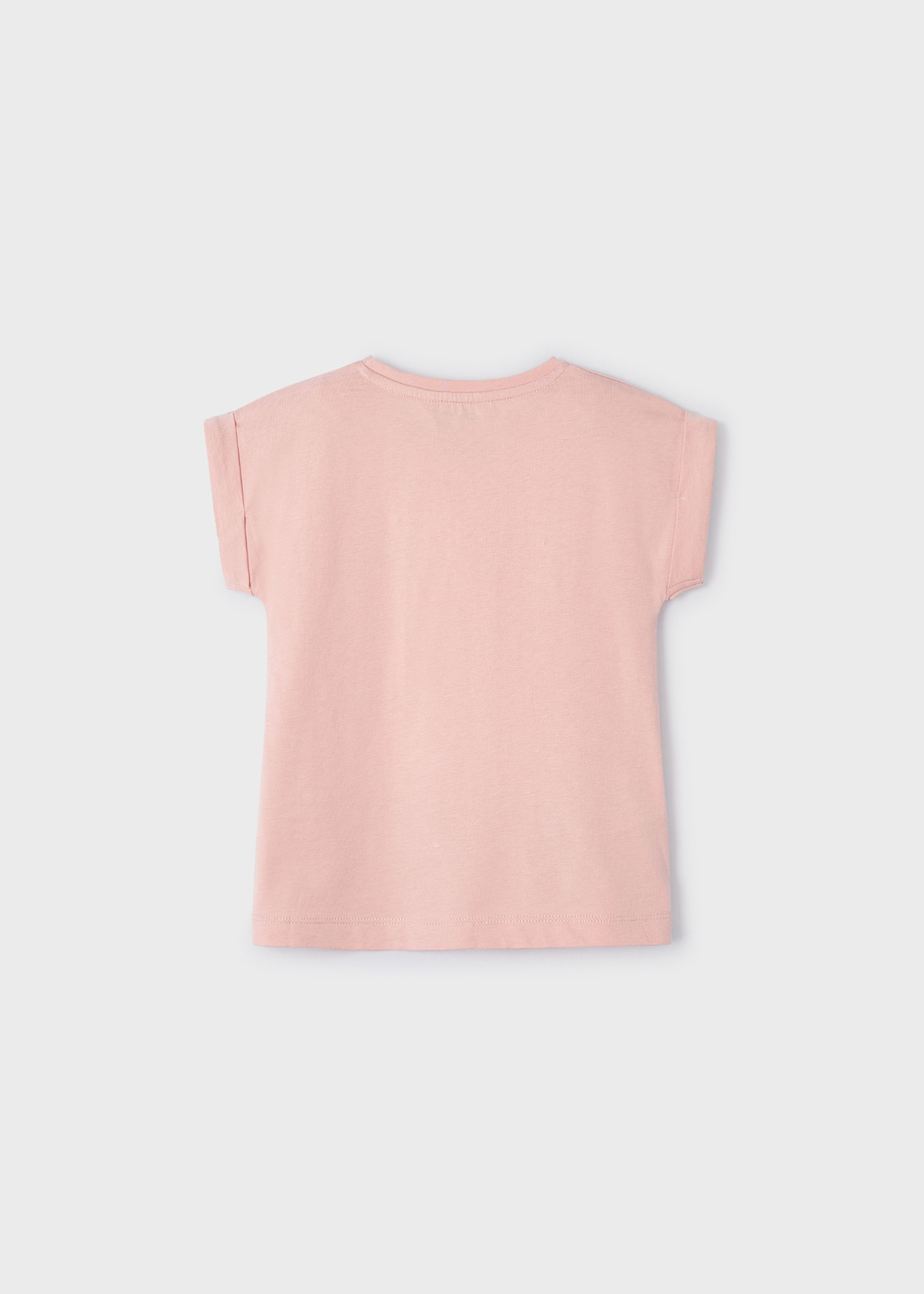 Camiseta branca de crochê com bolso para meninas