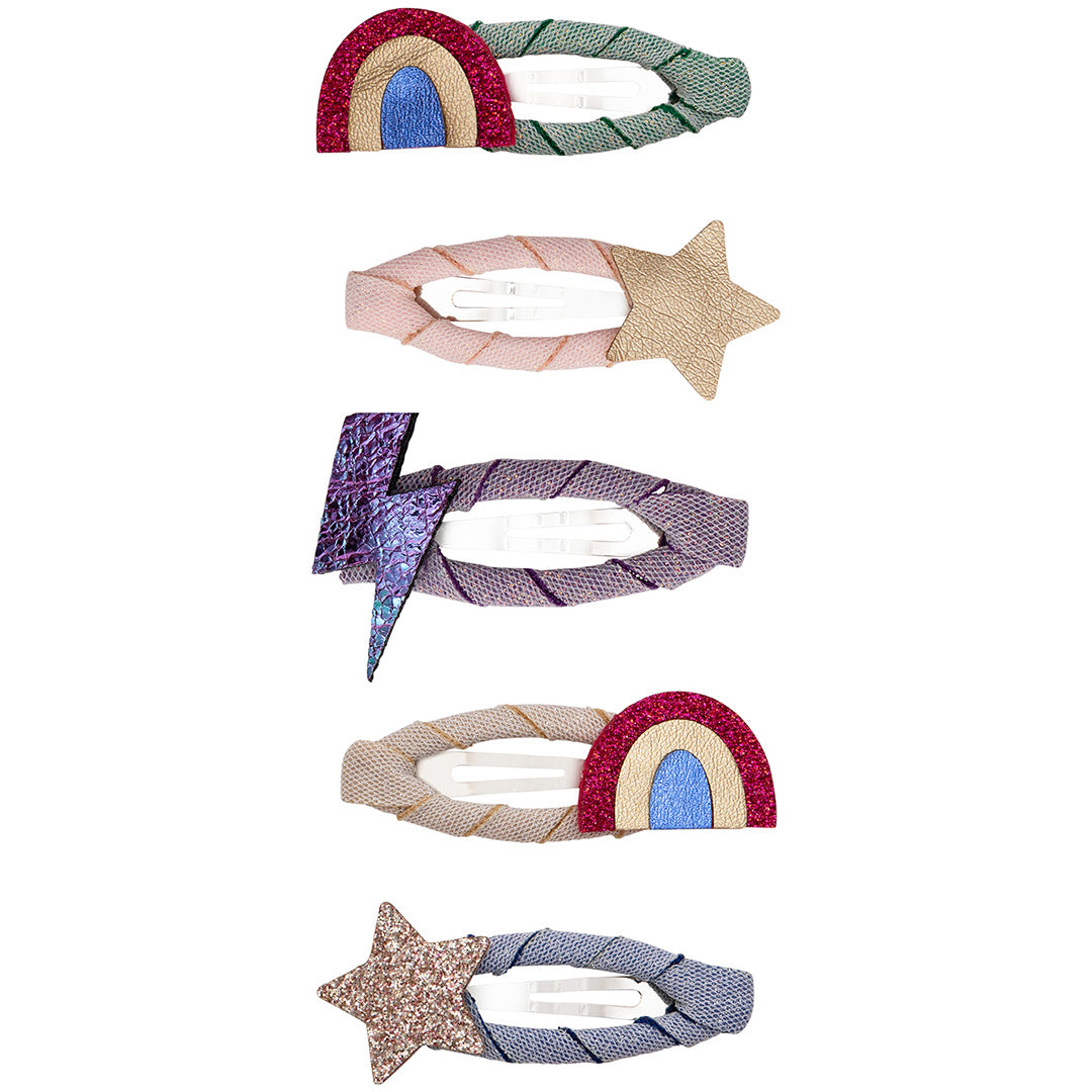 mimi & lula haarspeldjes rainbow - bright multi - 5st