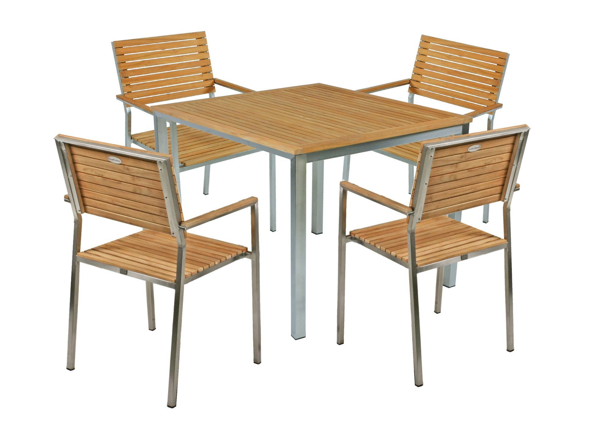 Tisch DENVER 90x90cm Braun Holz Gartentisch Esstisch Möbel Terrasse Balkon
