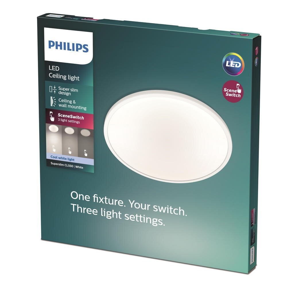 LED plafondlamp CL550 in wit, 18W, 1500lm, IP44