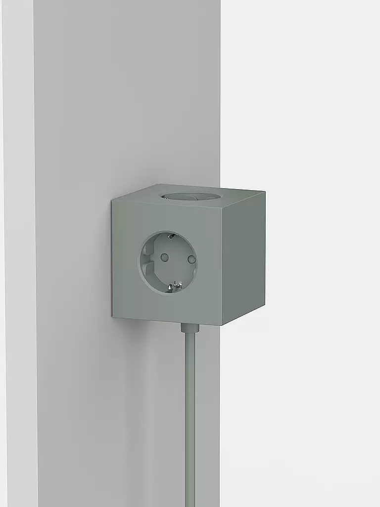 AVOLT Mehrfachsteckdose Square 1 F 1.8MT Oak Green grün