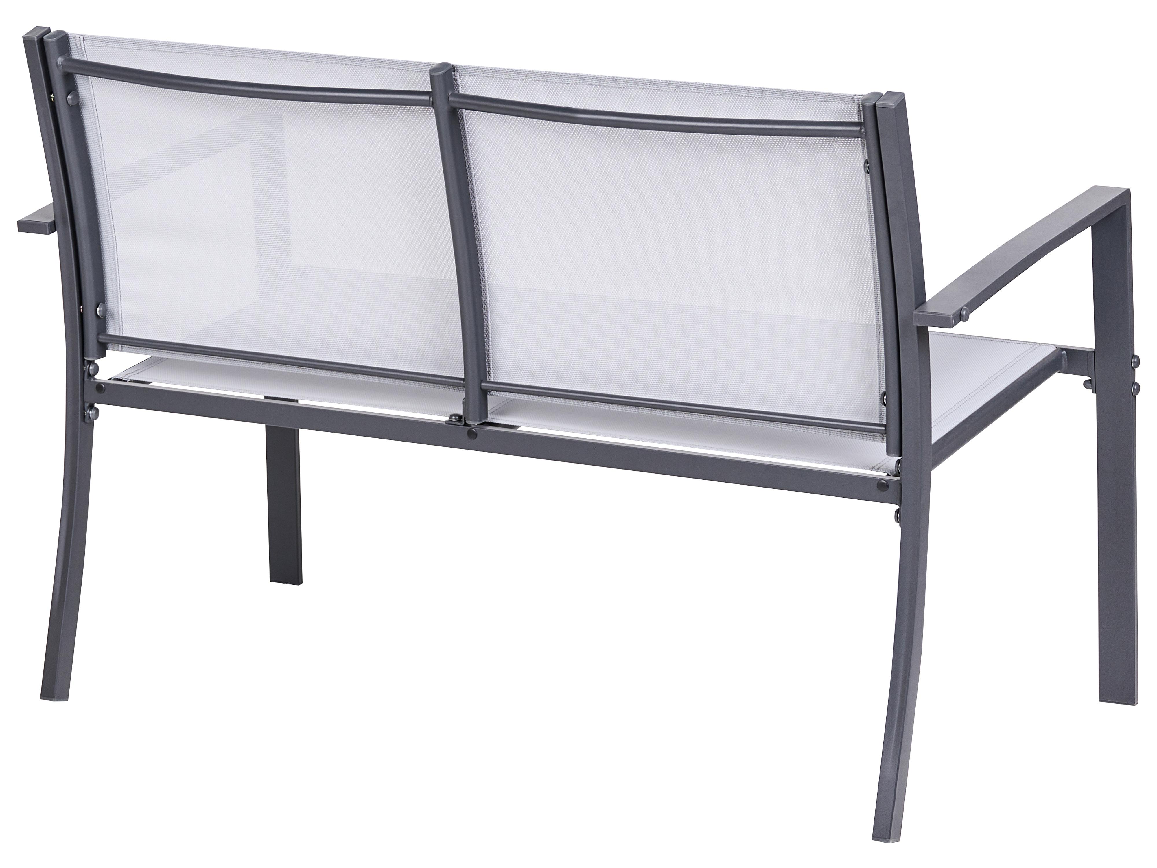 Loungeset met tafel 4-zits TAVOLETO Metaal Grijs