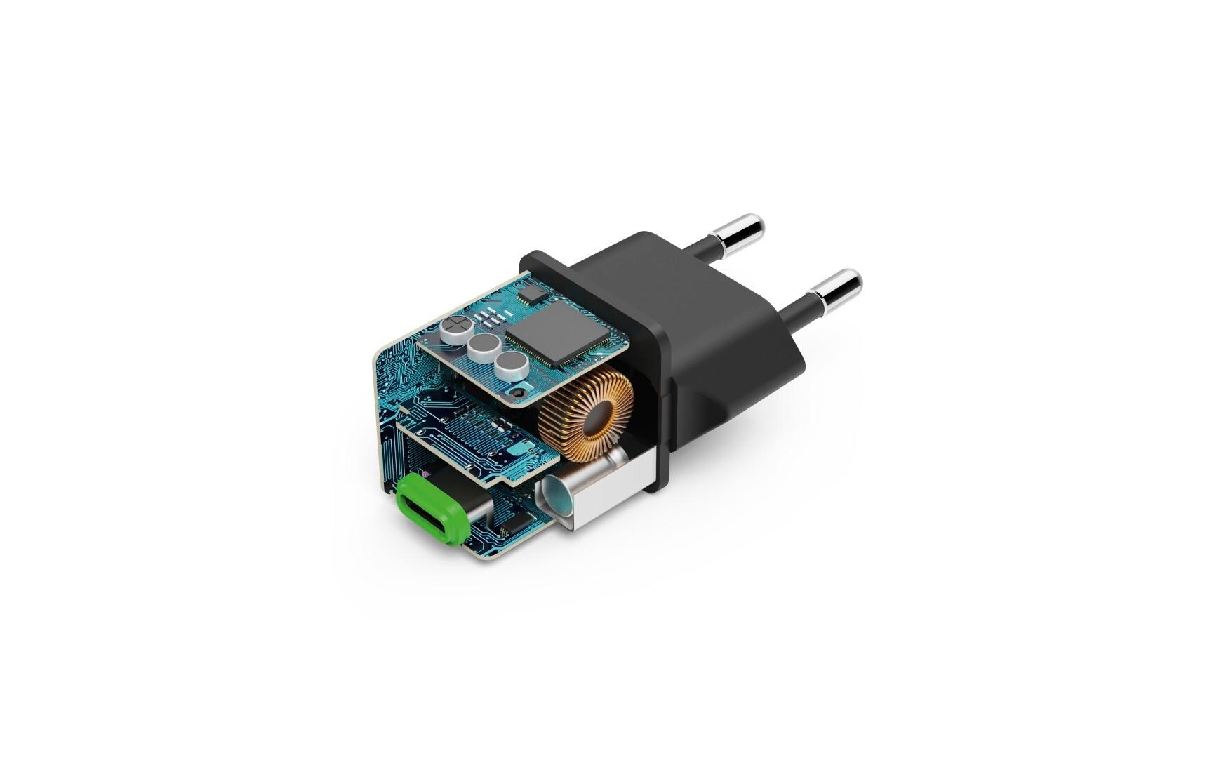 USB-Wandladegerät Mini-charger USB-C 25 W SchwarzSuper-Mini-GaN-Ladegerät USB-C