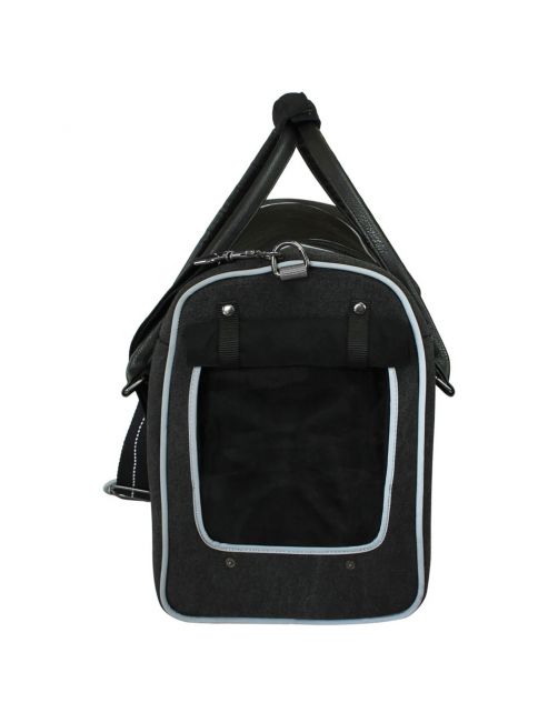 Happy-House Tas Iron Wings - Hondendraagtas - 40x20x30 cm Zwart Grijs