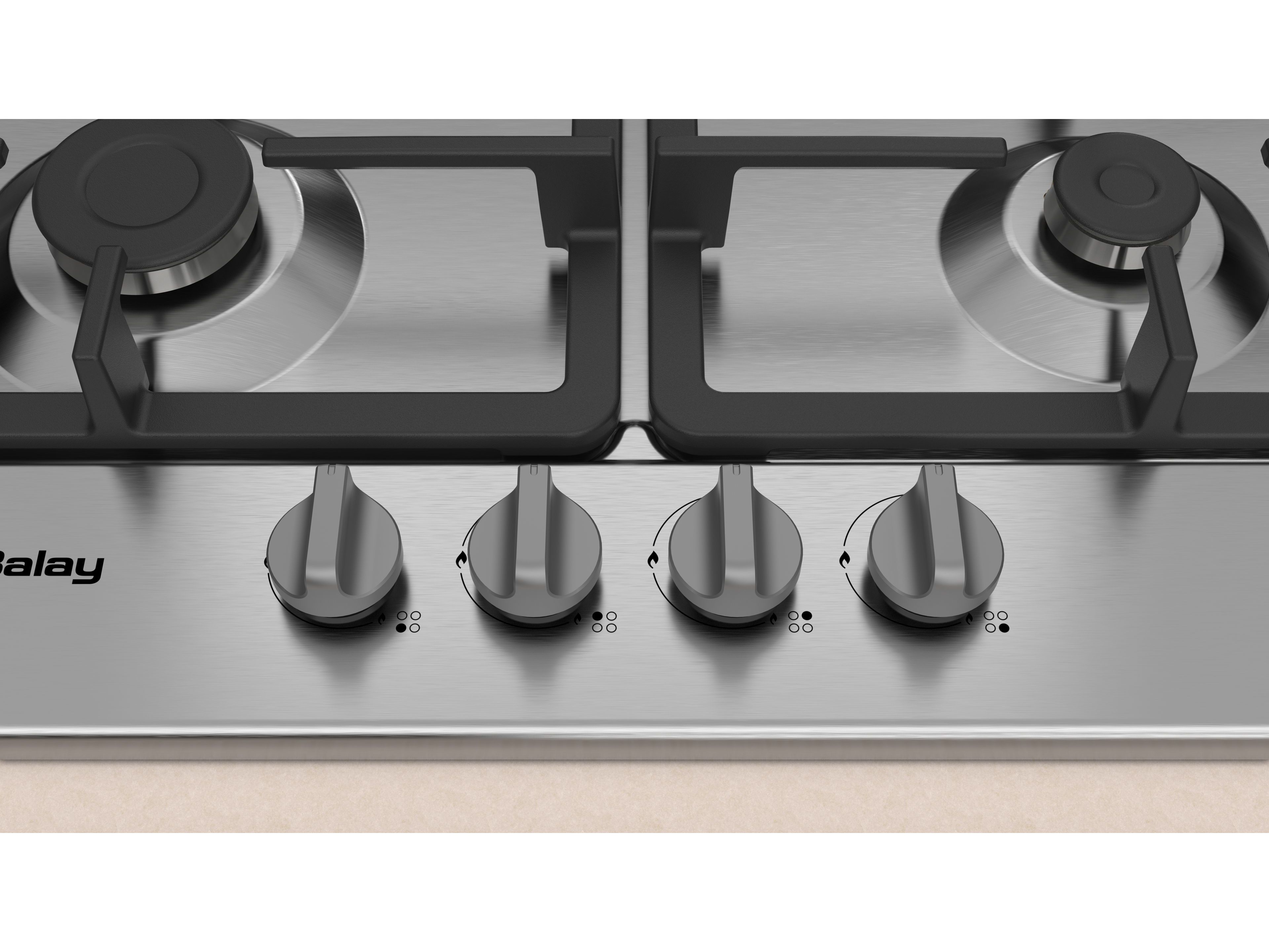 PLACA A GÁS BALAY 3ETX565HB 4 QUEIMADORES 60 CM INOX