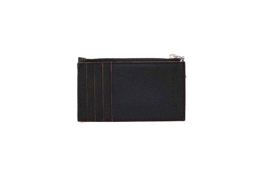 Stair Saffiano zip cardholder black