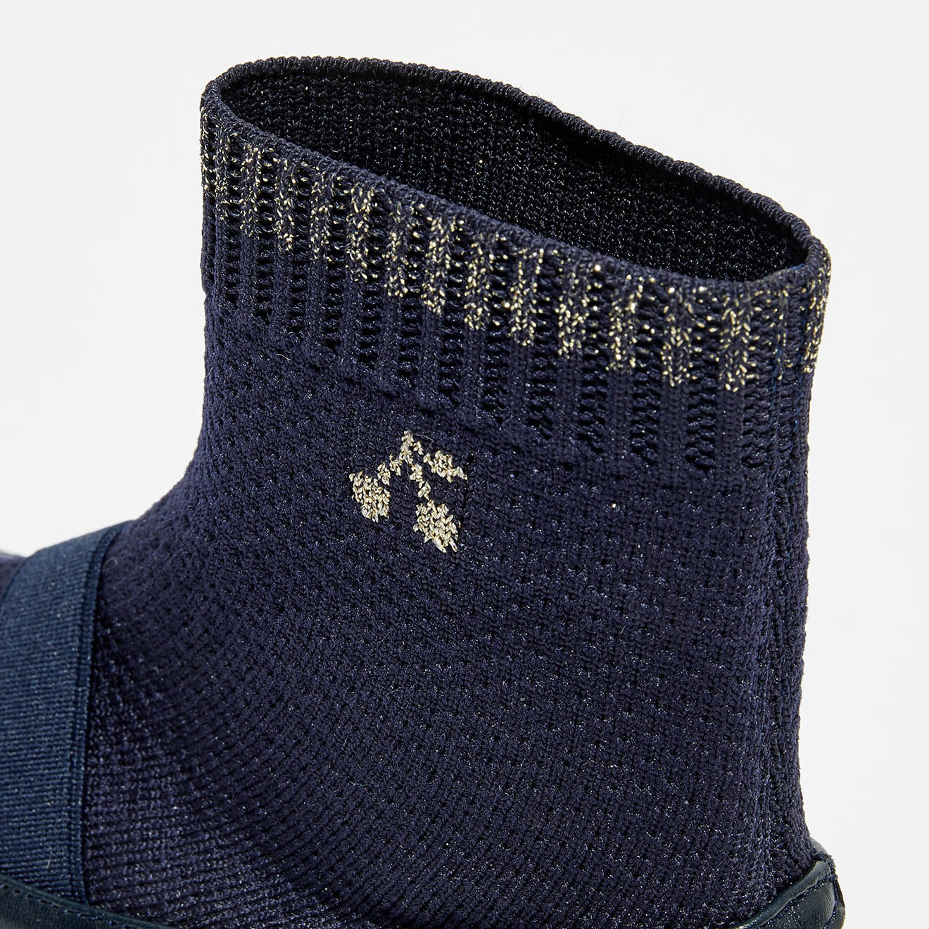 Bonpoint Ballerines en Cuir avec chaussettes Lula marine