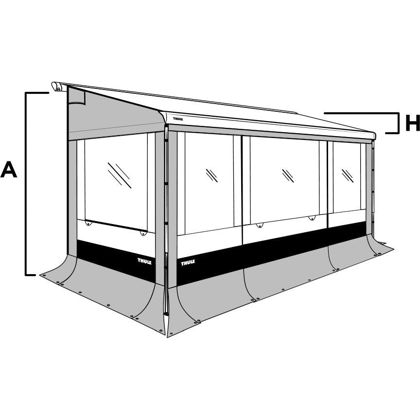 Thule Residence G3 Vorderwand 300 cm Anbauhöhe 215 - 274 cm