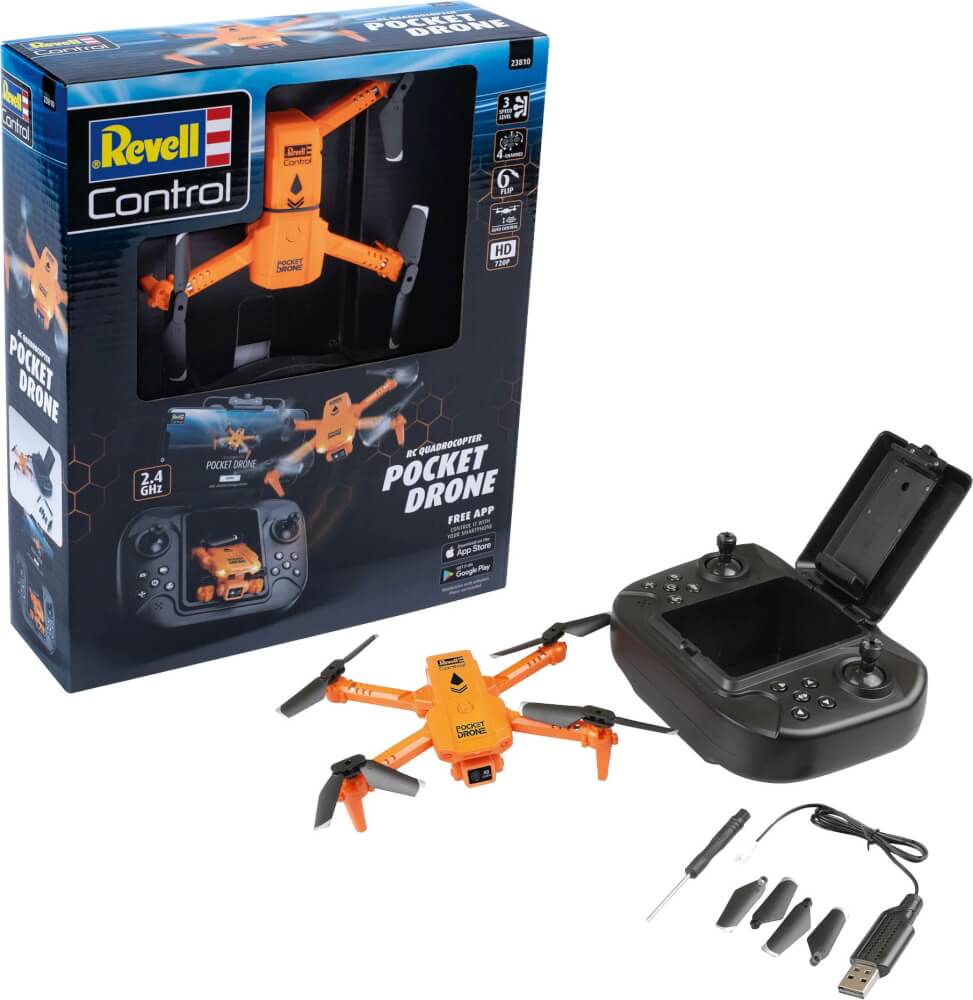 RC Quadrocopter Pocket Drone, Revell Control Ferngesteuerte Drohne