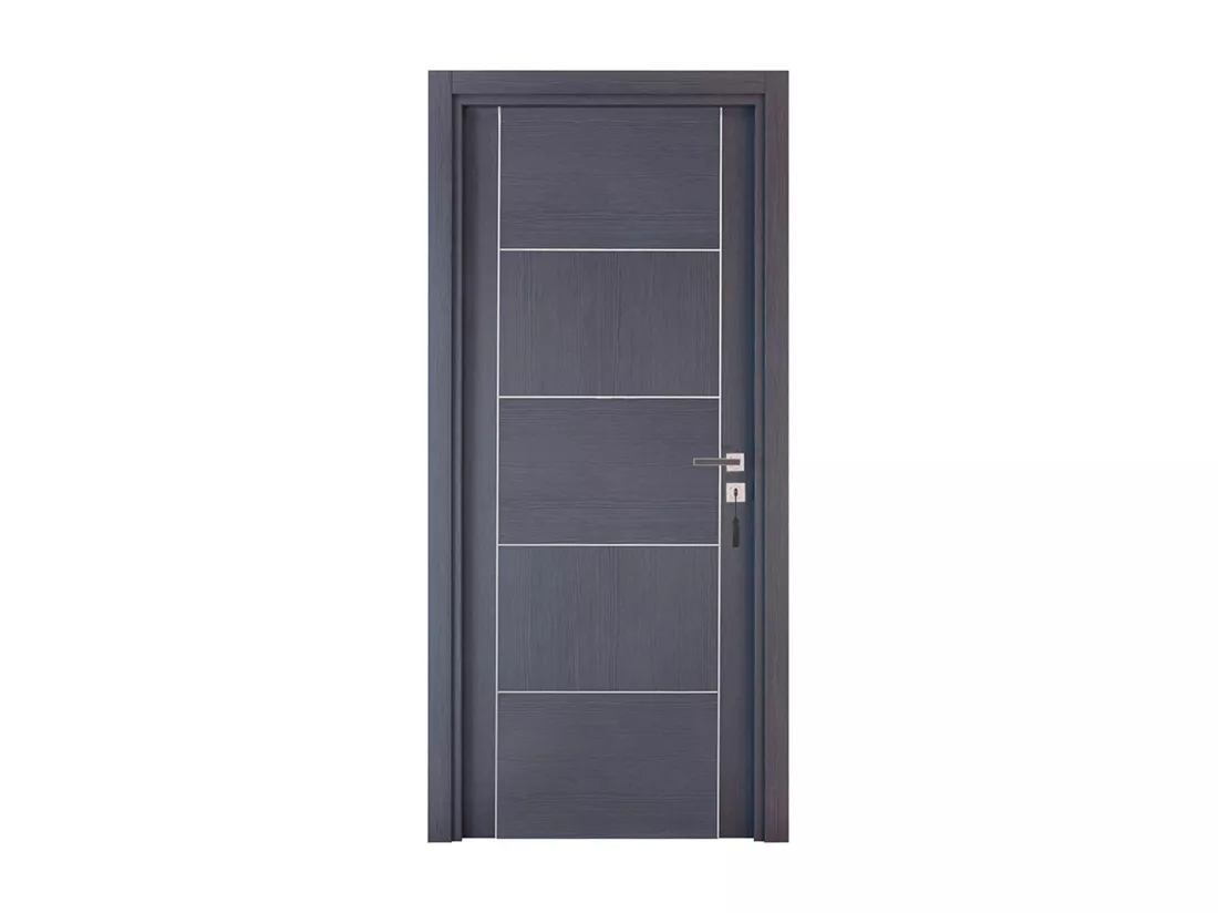Bloc-porte pose fin de chantier collection Premium Casoar, H.204 x l.93 cm, aspect chêne cendré, réversible