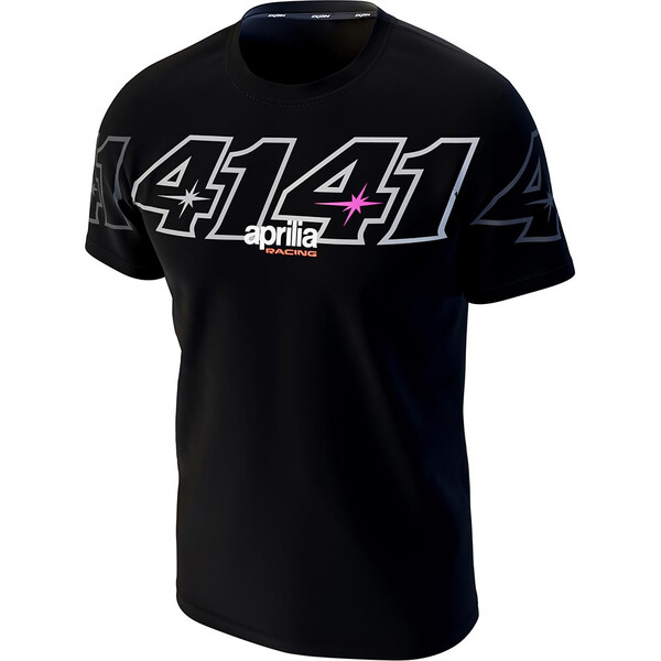 Ixon - T-shirt Dual Aprilia / Espargaro 24 Noir / Blanc / Rose