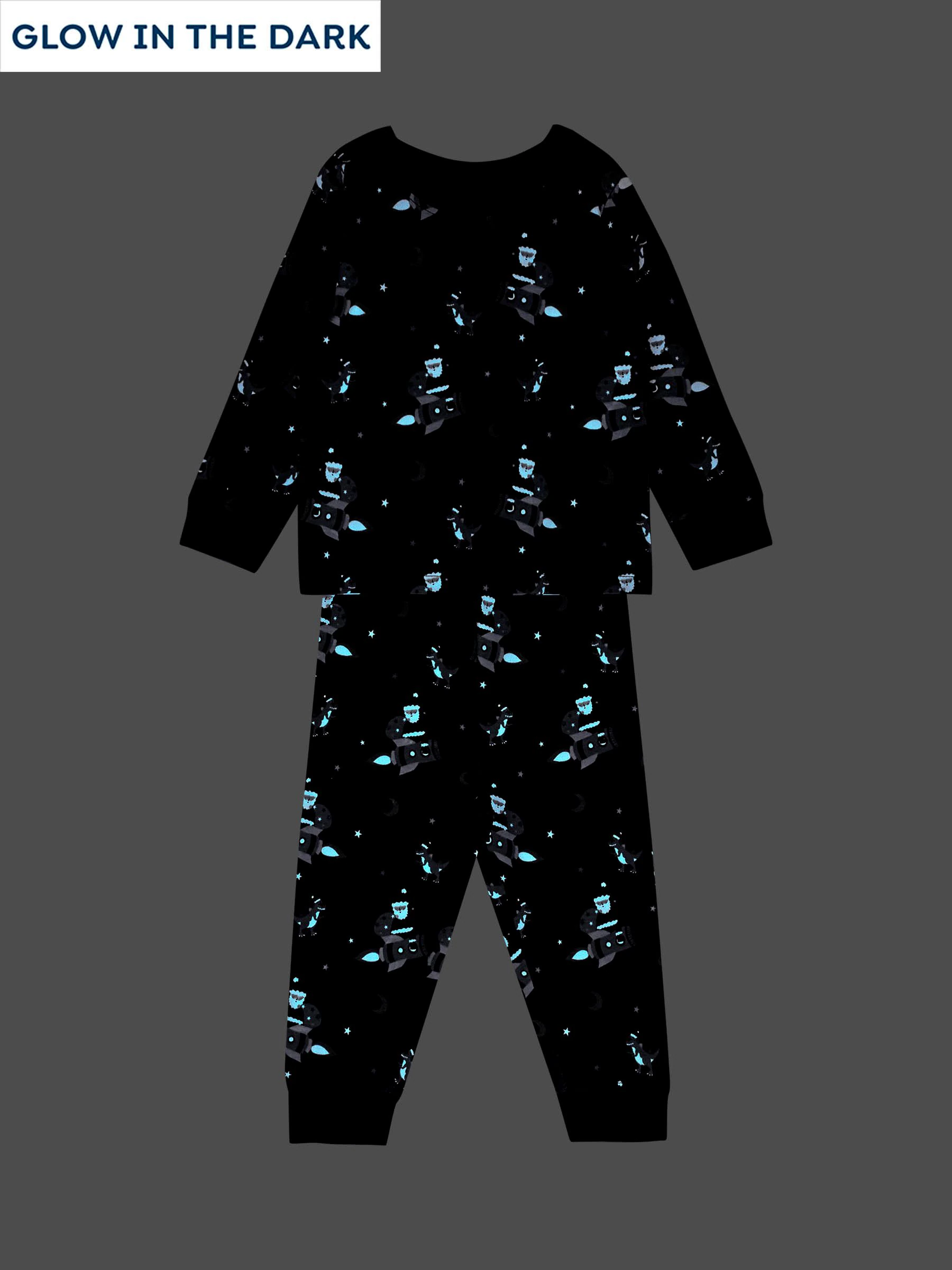 Marineblauw met ruimteprint - JoJo Maman Bébé Character Appliqué Pyjamas