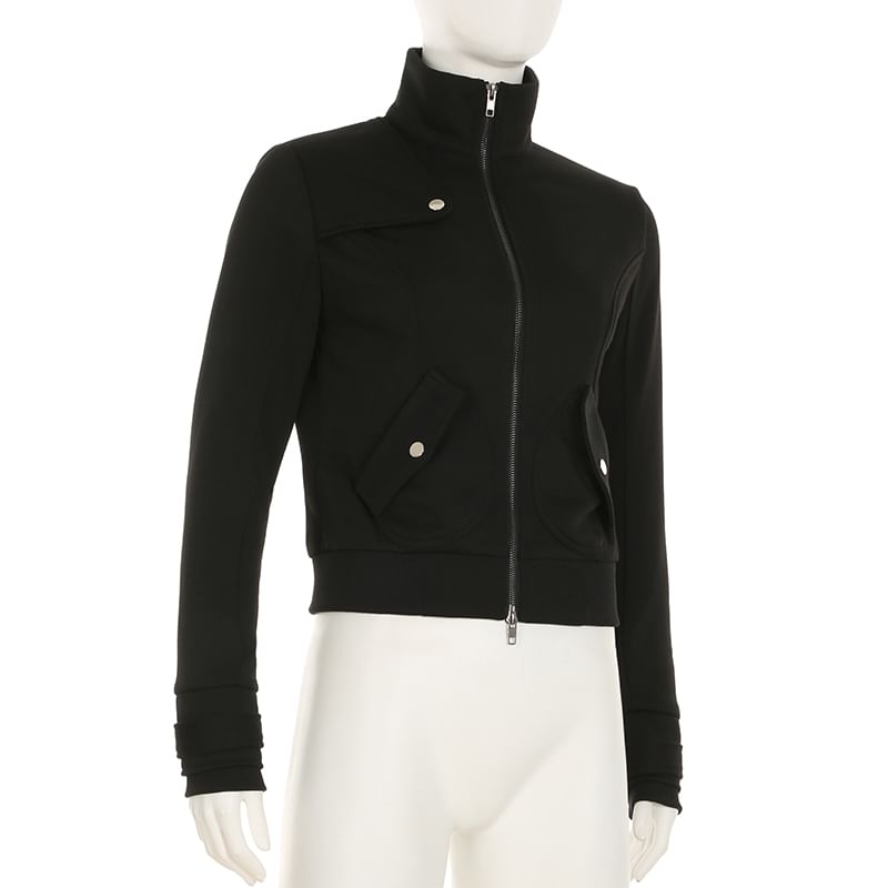 Amyway - Hoodie met rits en effen zakdetail