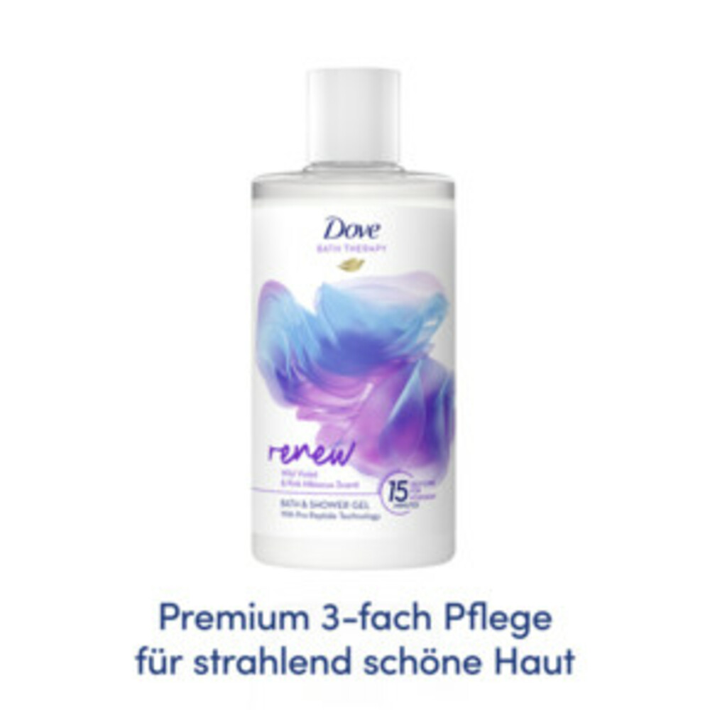 6x Dove Bath Therapy Renew Badschuim & Douchgel400 ml