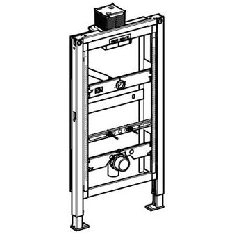 Geberit Duofix urinoir element m. planchet bediening H98cm z. urinoirsturing