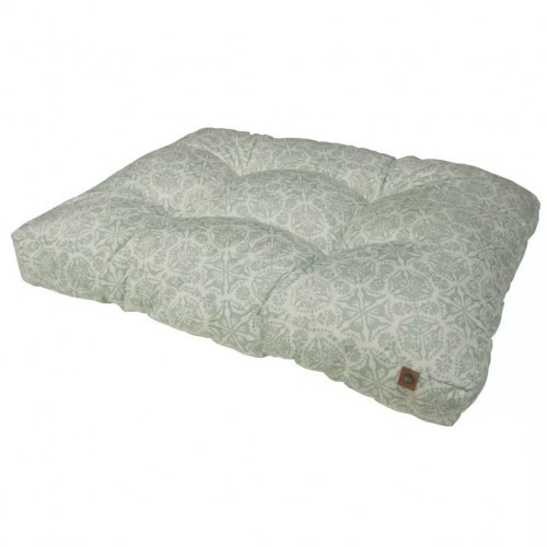 Colchão quadrado de microfibra para cães, azul