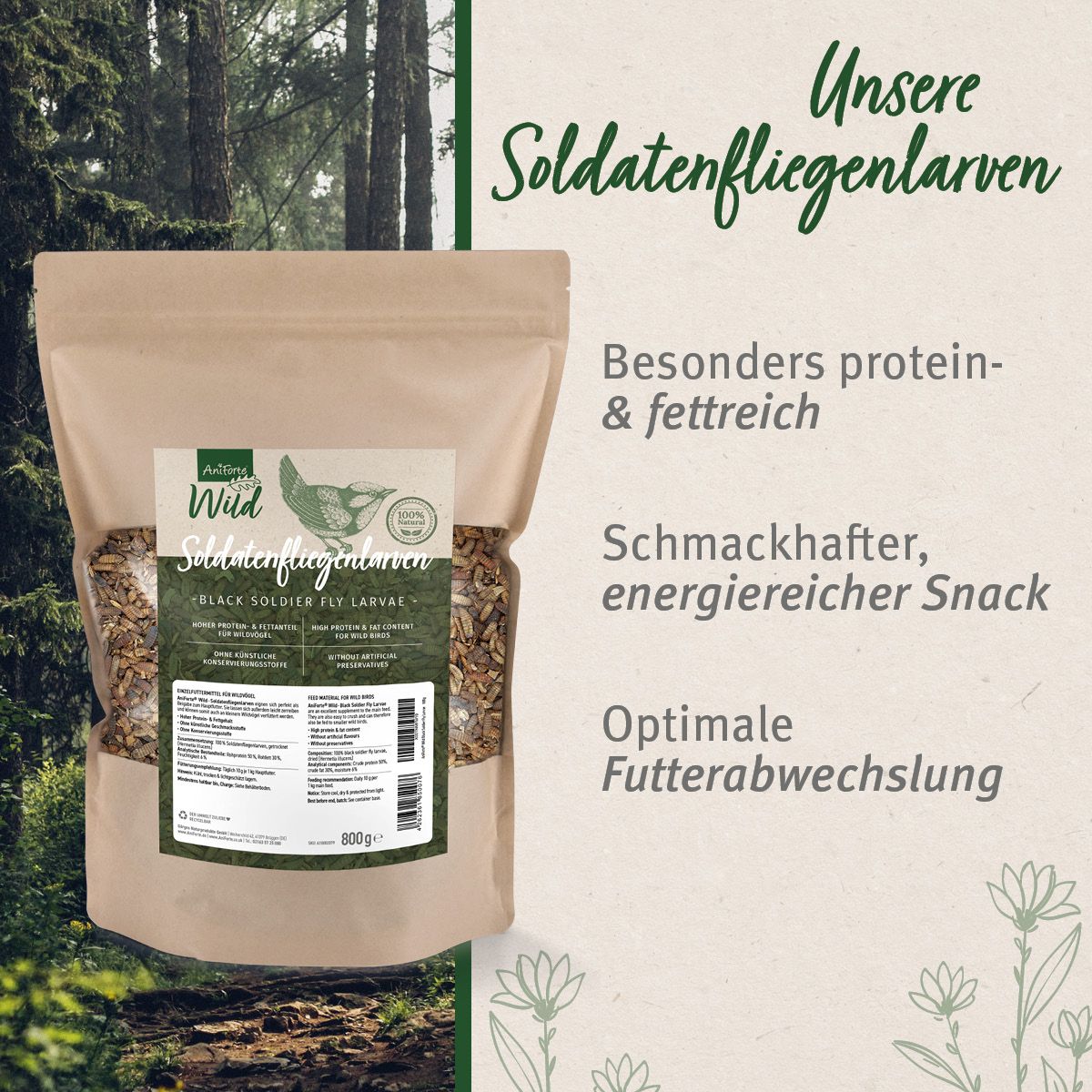 AniForte Wild Soldatenfliegenlarven