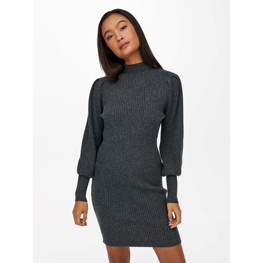 ONLY Katia Strikkjole, Dark Grey Melange, S