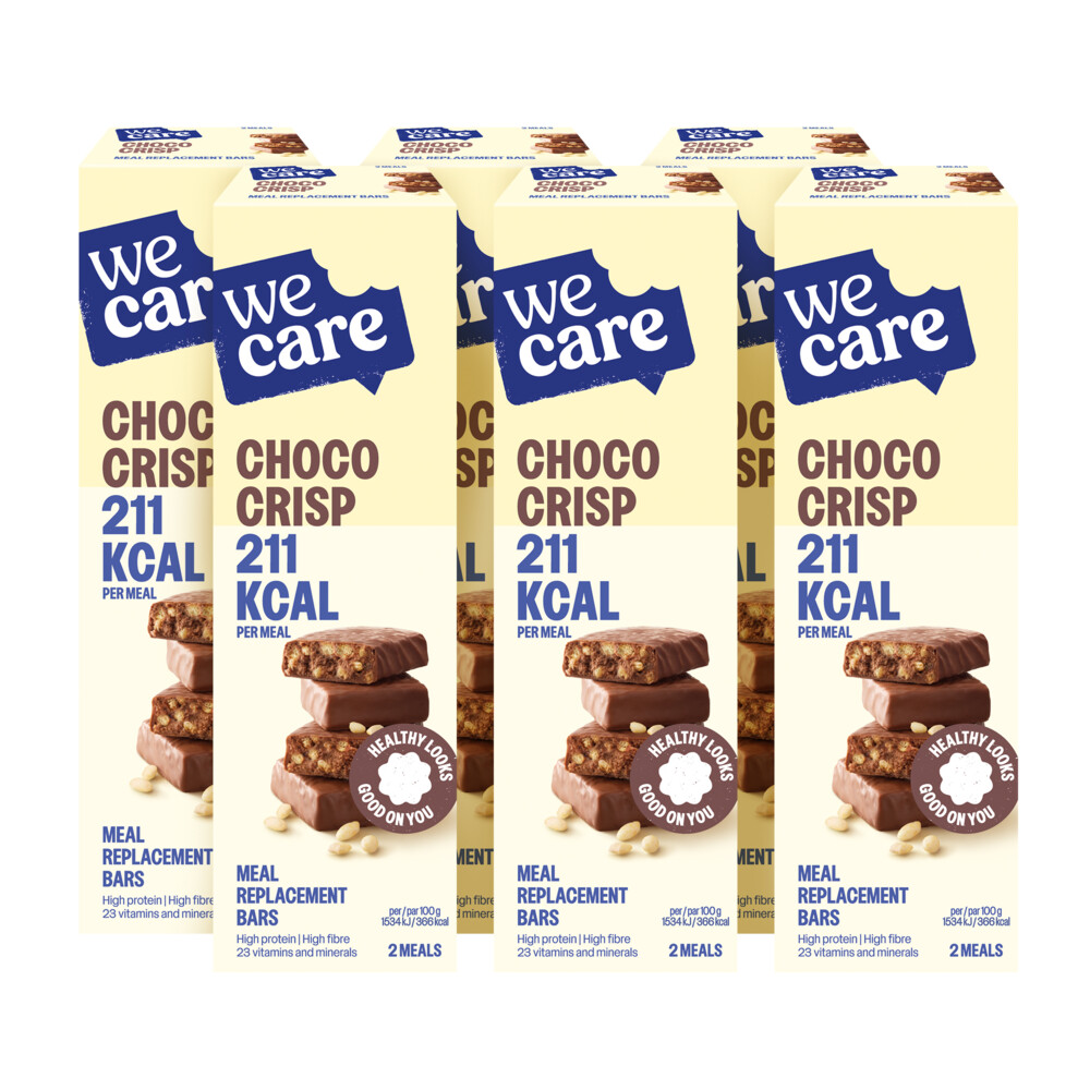 6x WeCare Meal Replacement Bars Choco Crisp116 gr
