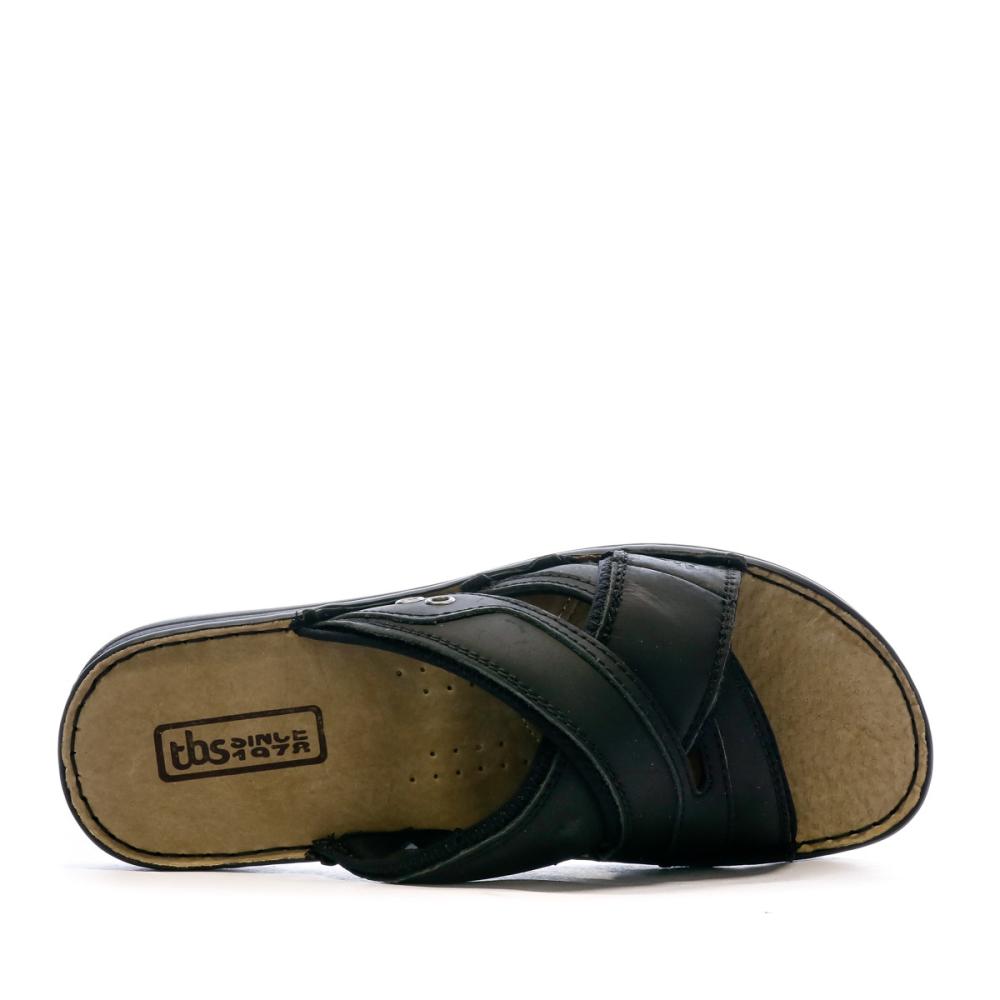 TBS Sandales Noir Homme TBS Mule Cuir