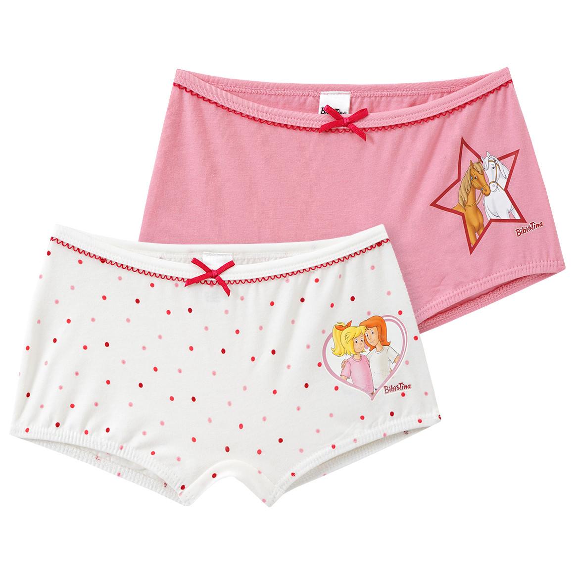 Topolino 2 Bibi & Tina Pantys mit Print weiss / rosa