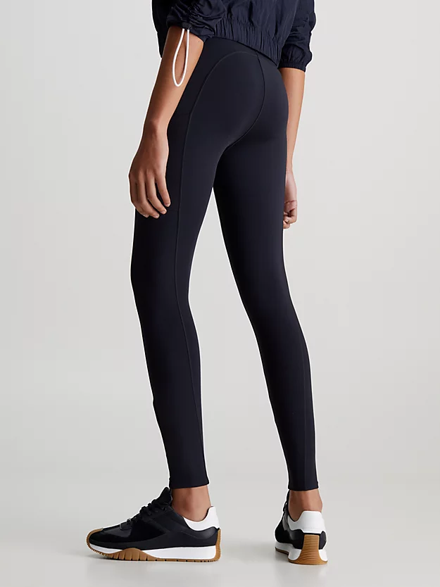 Calça legging de ginástica com cós duplo 7/8