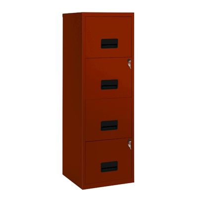 Classeur 4 tiroirs pour dossiers suspendus - 125,6 x 40 x 40 cm - terracota