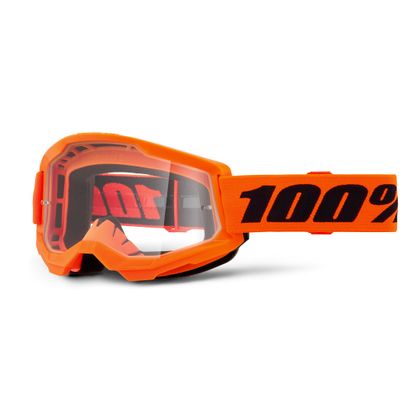Masque cross 100% Enfant STRATA 2 Orange Fluo - Clair - Orange