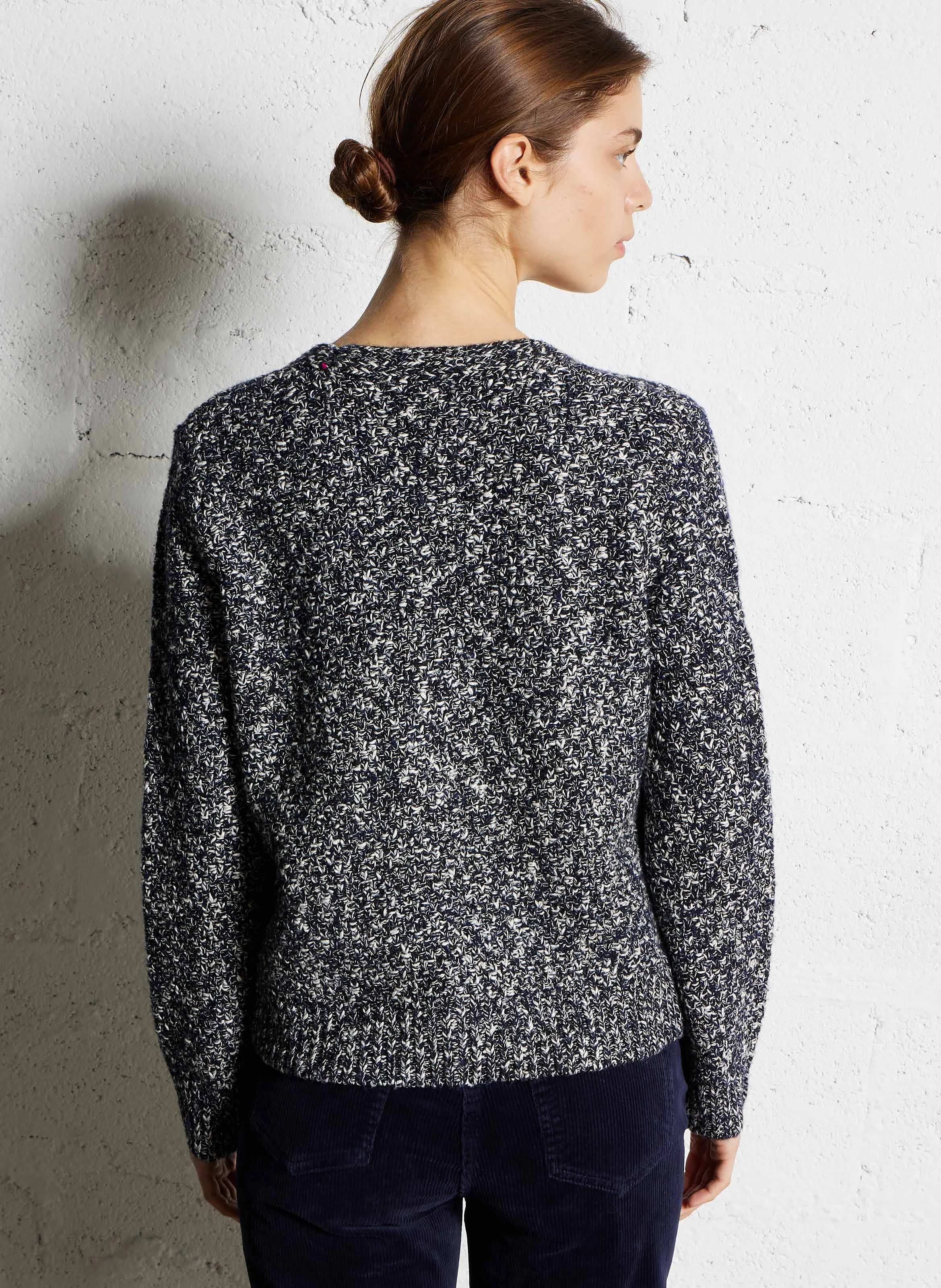 CLEA - Gilet droit col V | Bleu