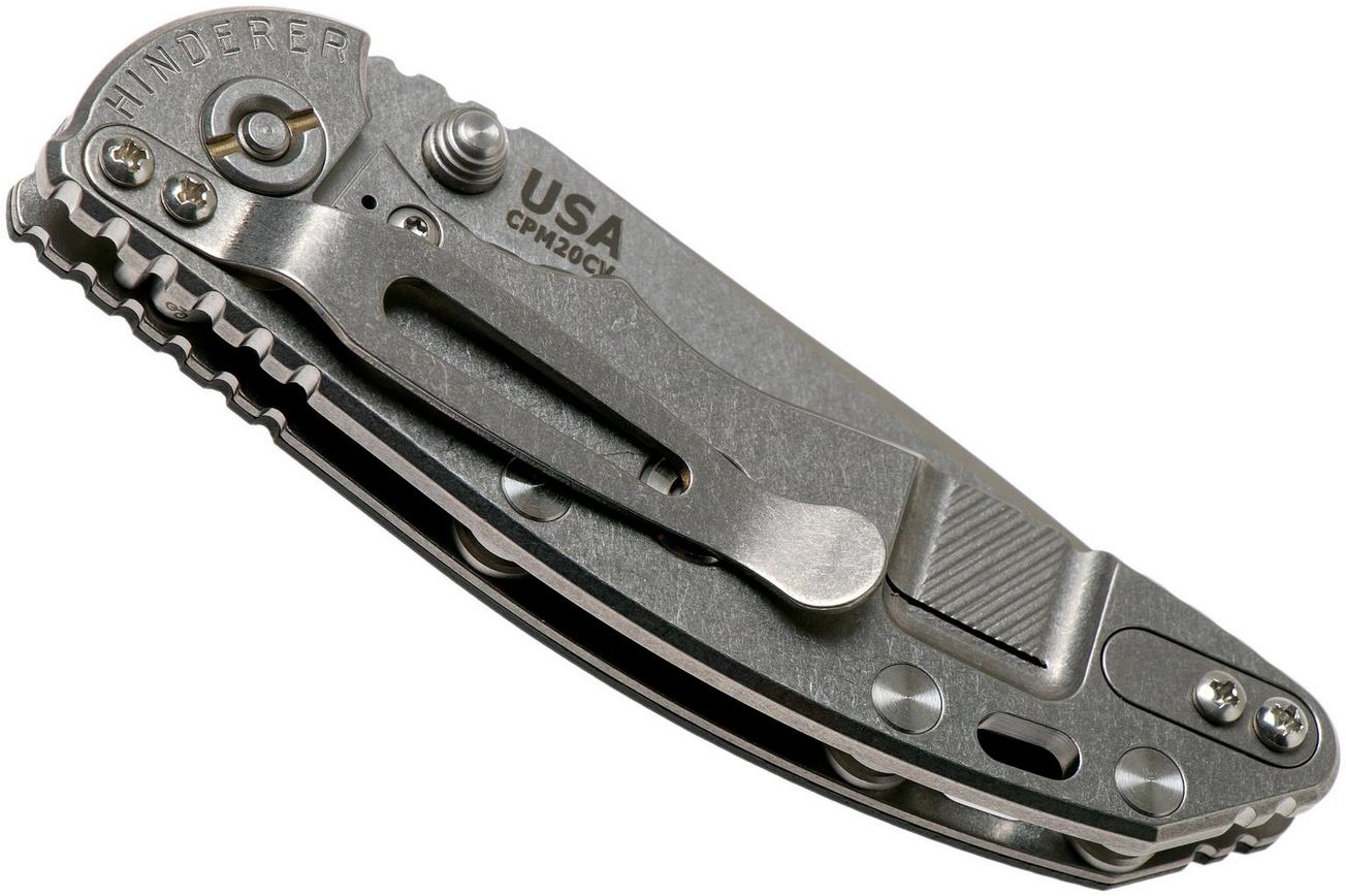 Rick Hinderer XM18 3.0” Spearpoint Non-Flipper CPM 20CV Black G10 zakmes
