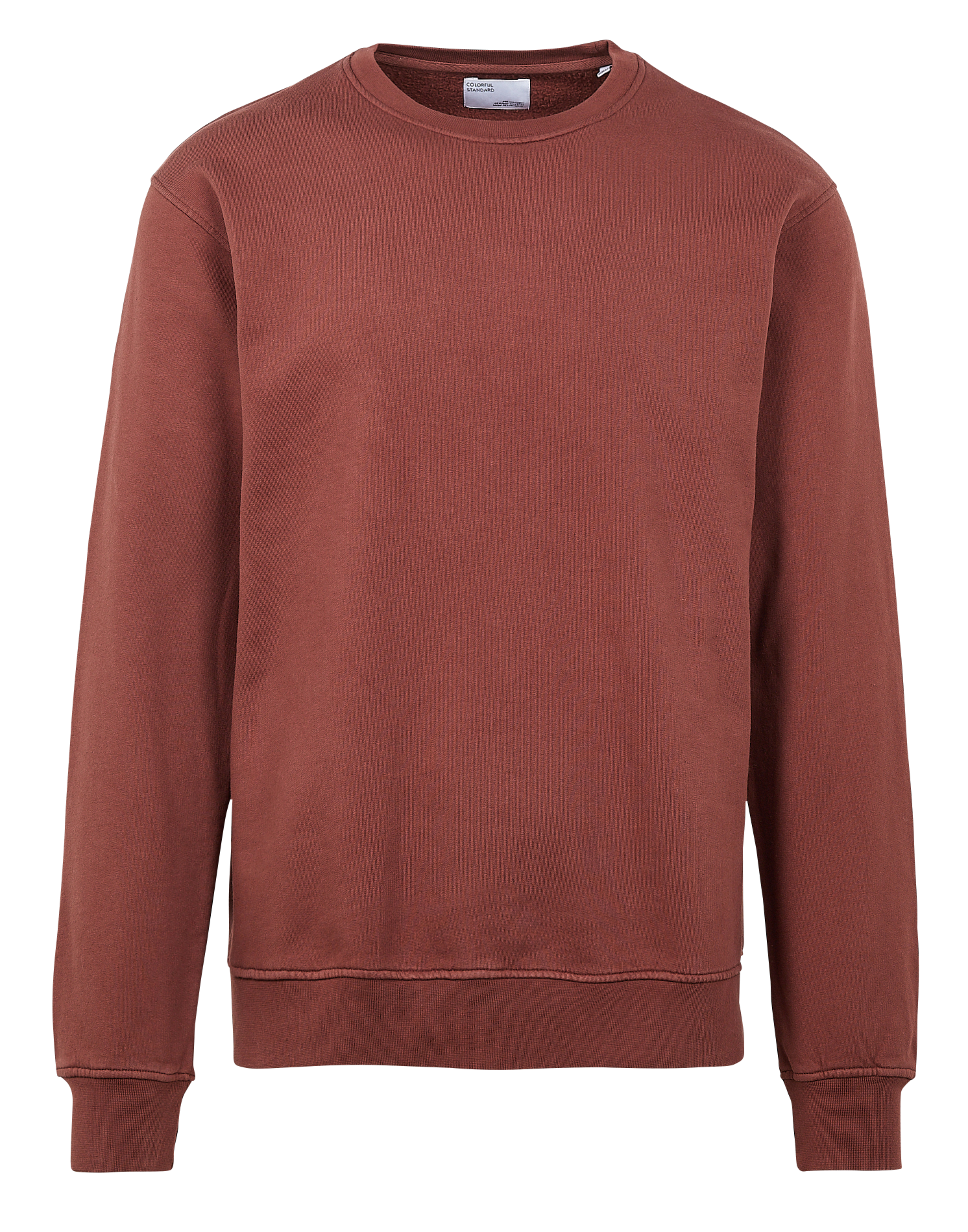 Sweat col rond regular-fit en coton bio | Marron