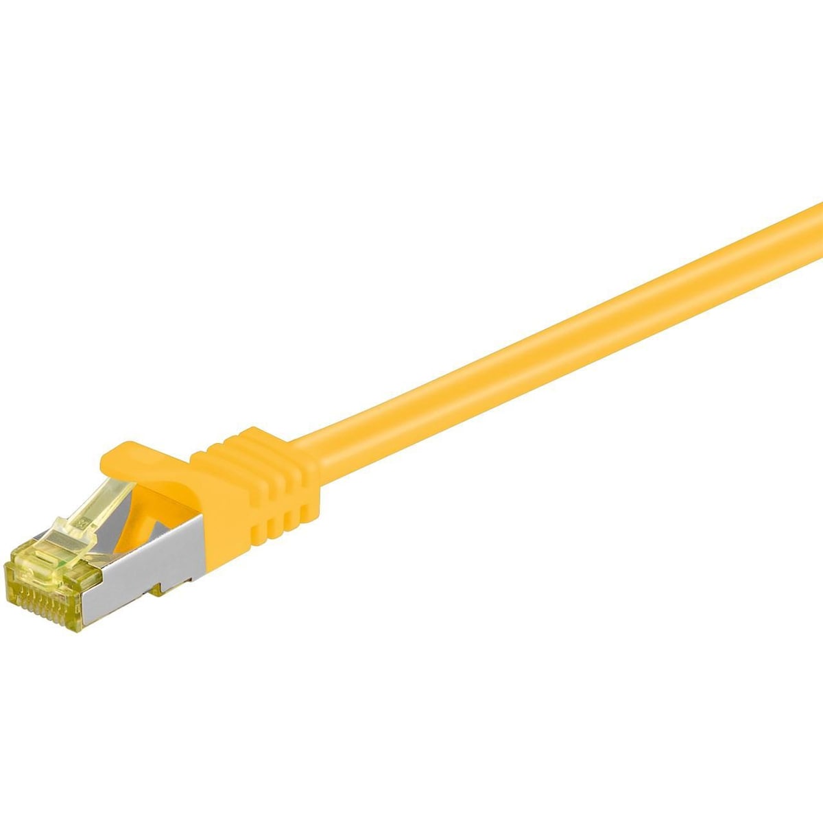 RJ45 patchkabel S/FTP (PiMF), 500 MHz, med CAT 7 råkabel, Gul, 20 m